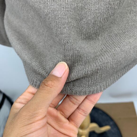 Zadig & Voltaire Sweater Women S/M Zinc Cashmere Knit Long Sleeve Back Tie *READ - Picture 3 of 11